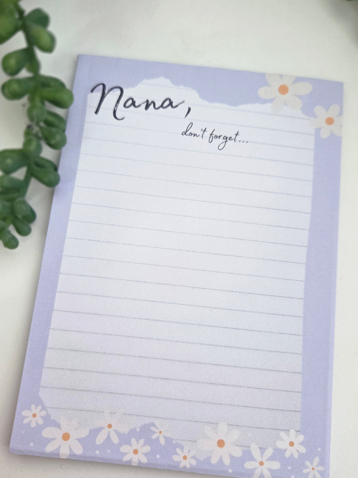 A5 Green daisy Don't forget tear off relative notepad
