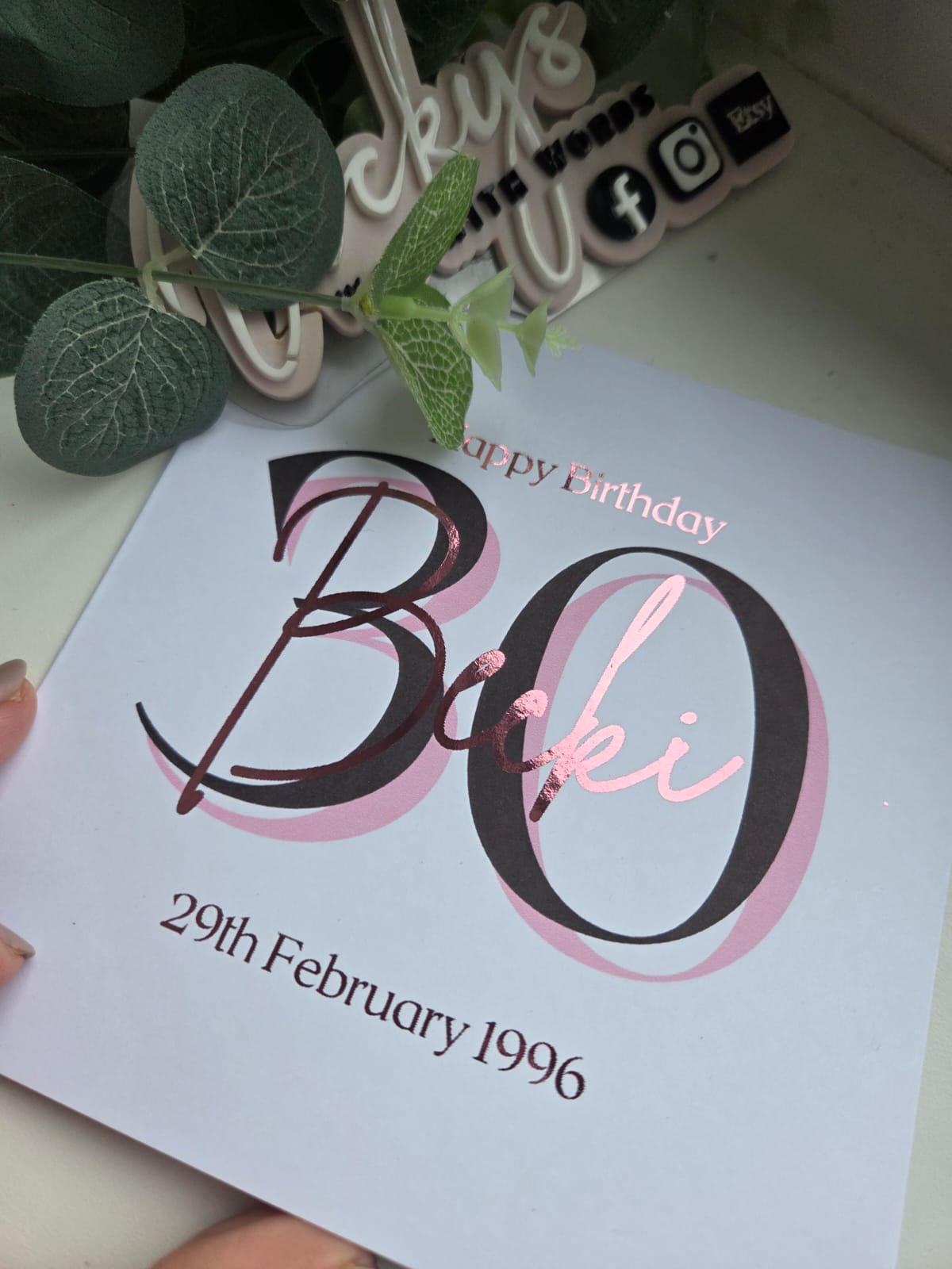 Milestone part foiled special occasion card