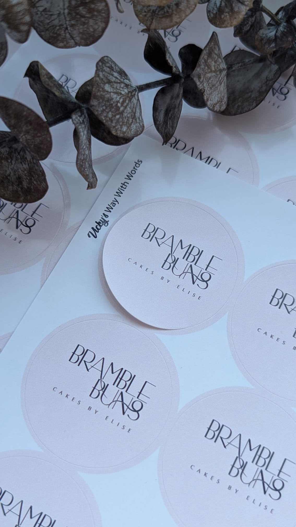 Fiver Friday! Gloss circular business logo stickers