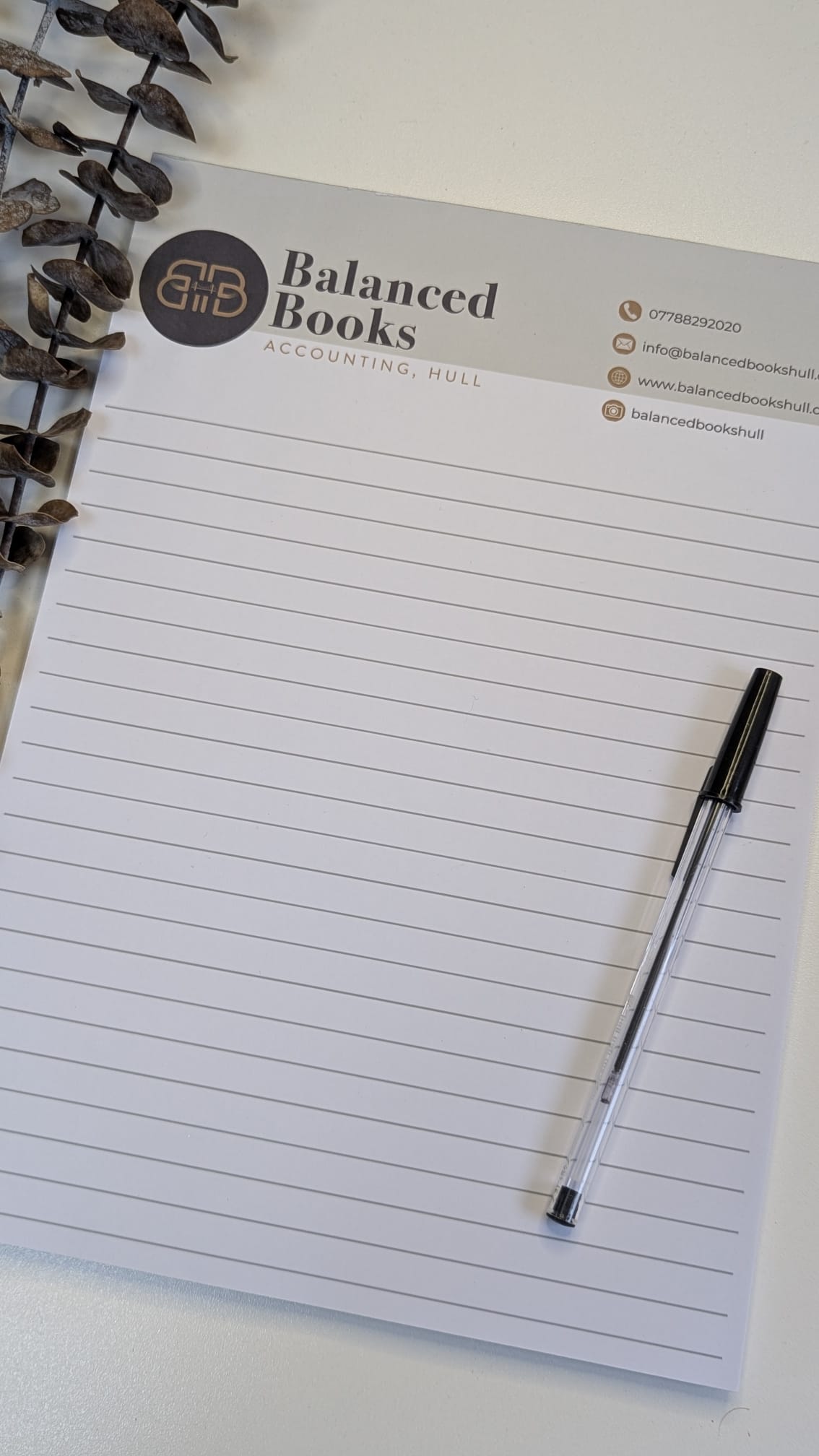 Custom small business tear off notepads
