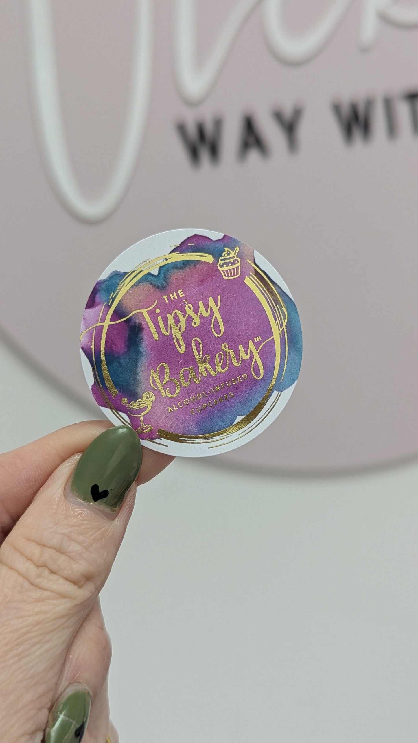 Mix print with foil logo stickers