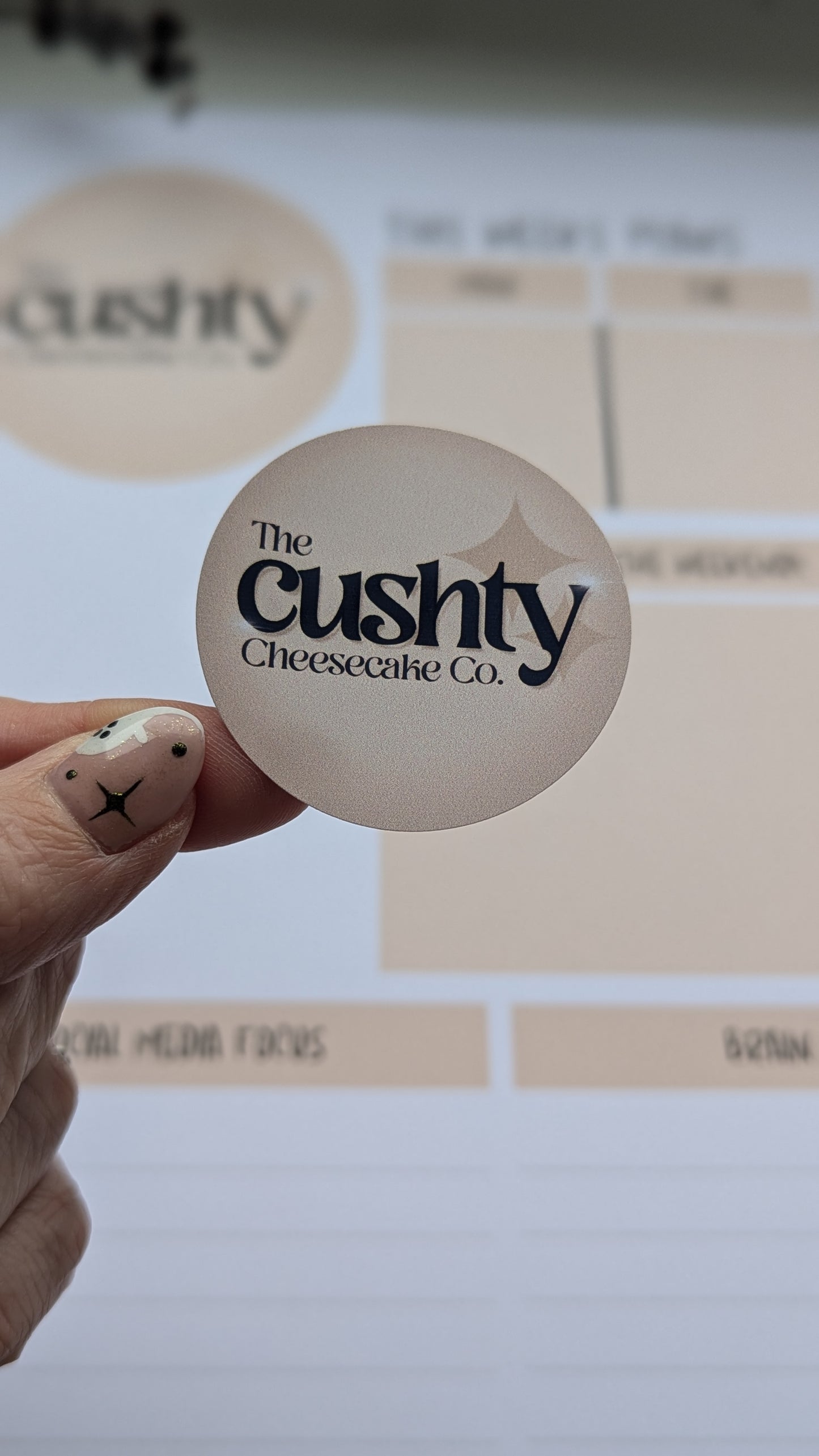 Fiver Friday! Gloss circular business logo stickers