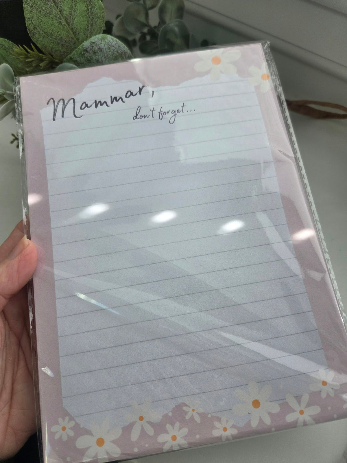 A5 pink daisy Mammar tear off pad
