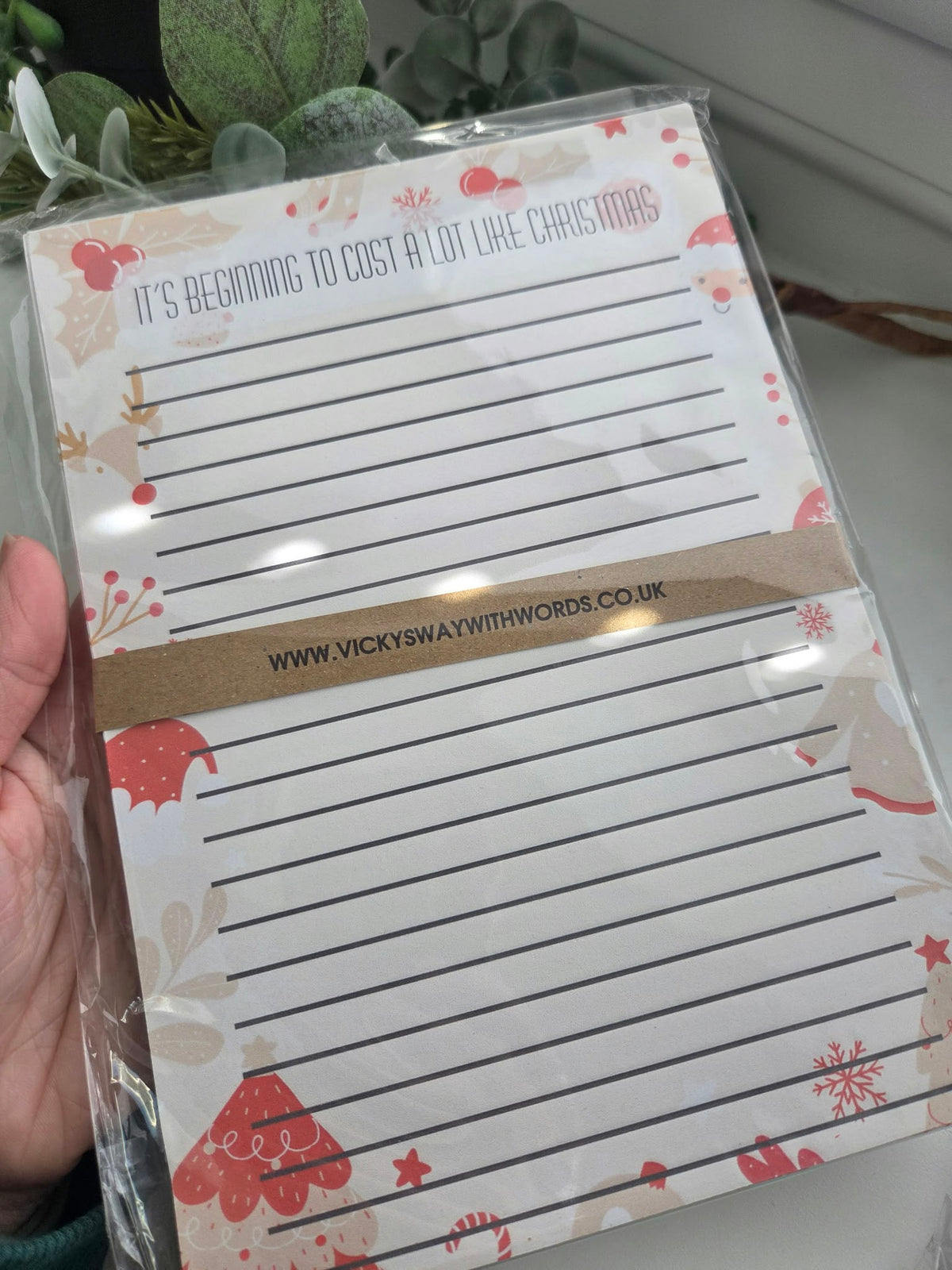 A5 festivities checklist Christmas tear off pad