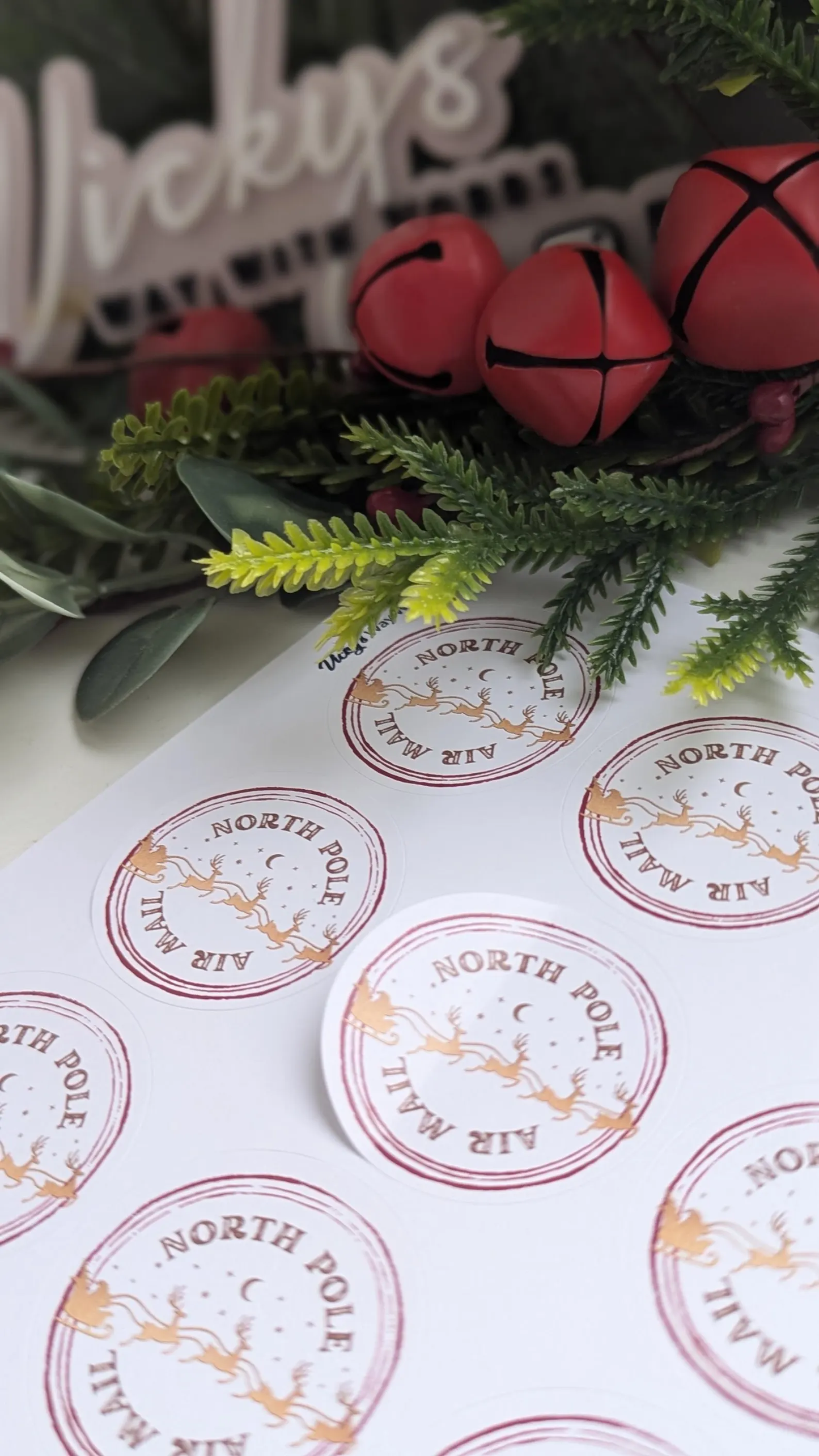 Santa airmail gloss stickers