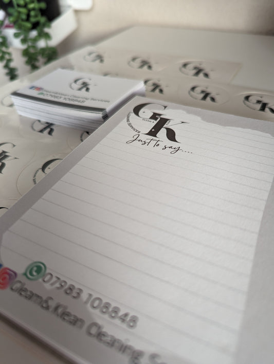 Custom small business tear off notepads
