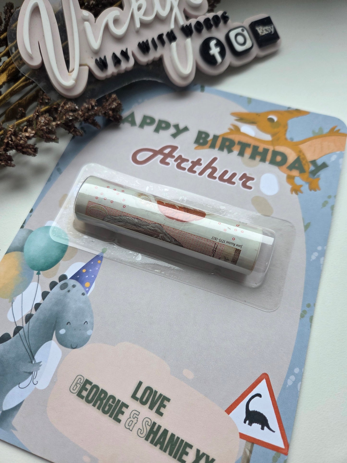 Boy theme birthday money roll gift cards