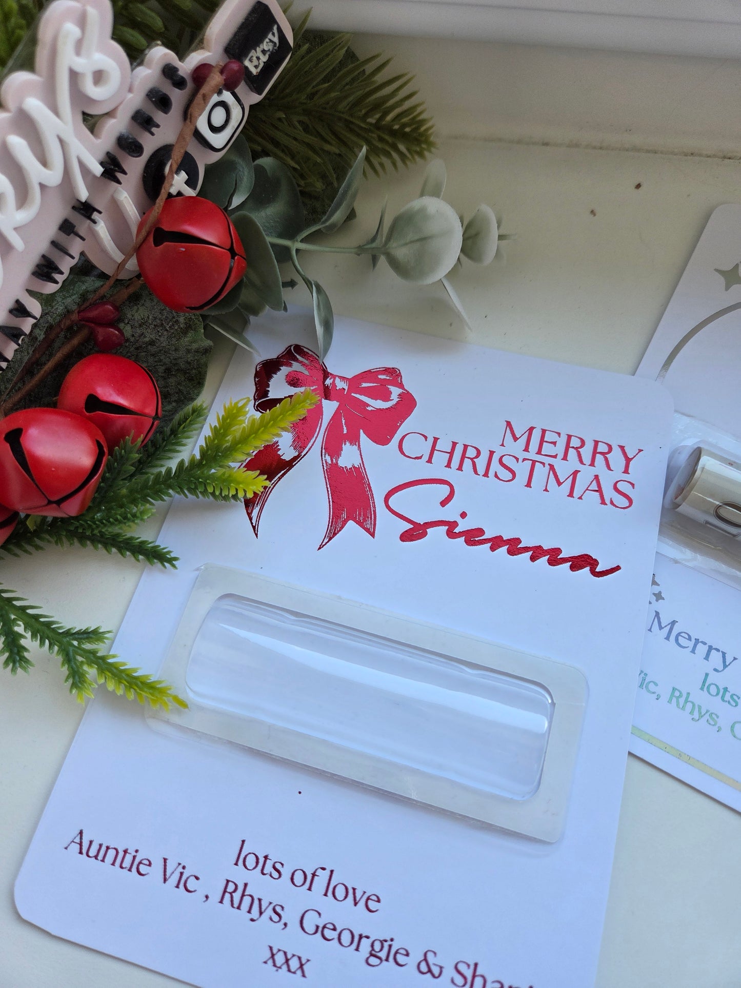 Personalised foil money roll gift cards