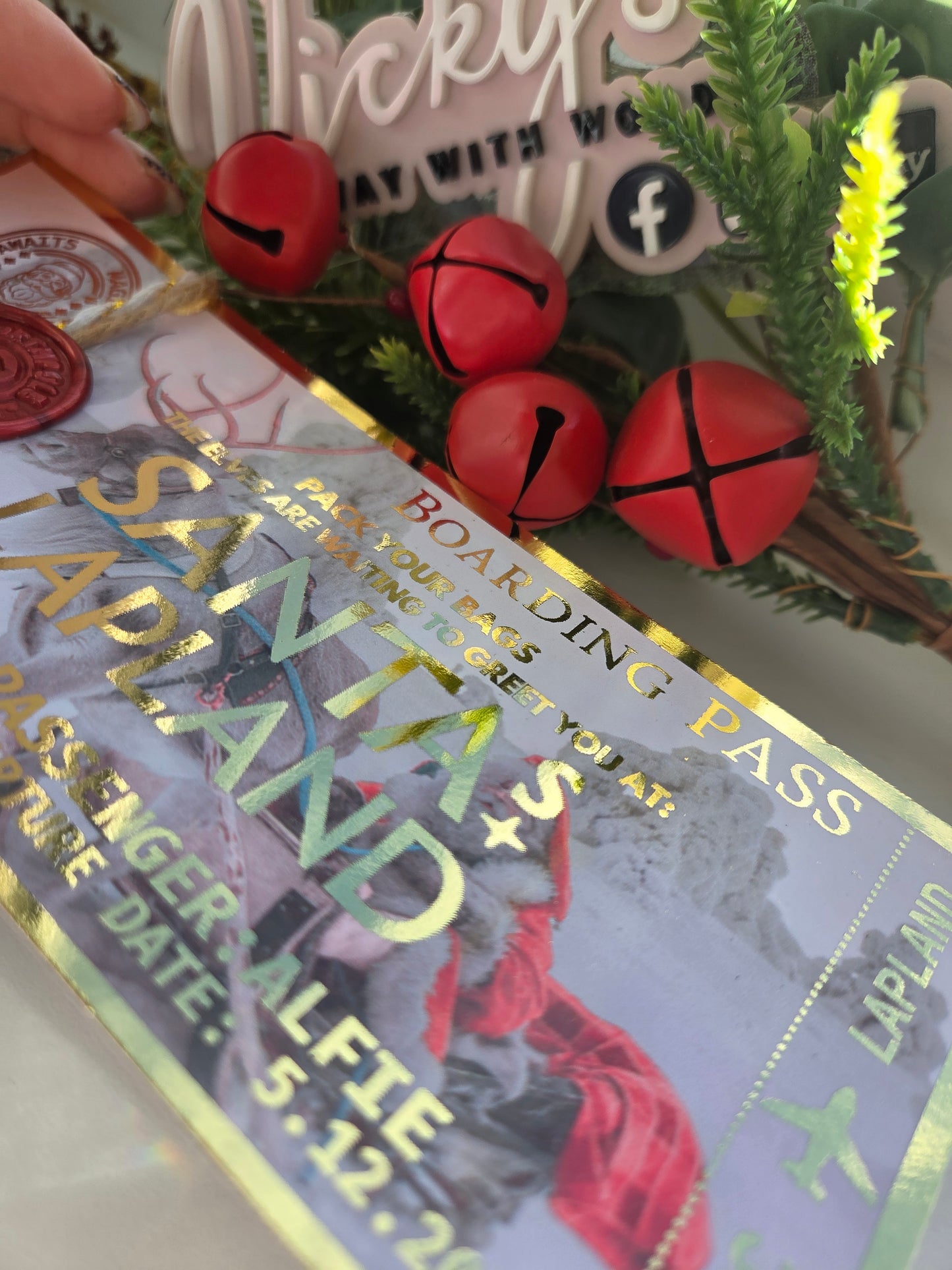 Lapland keepsake fake ticket boarding pass, Christmas