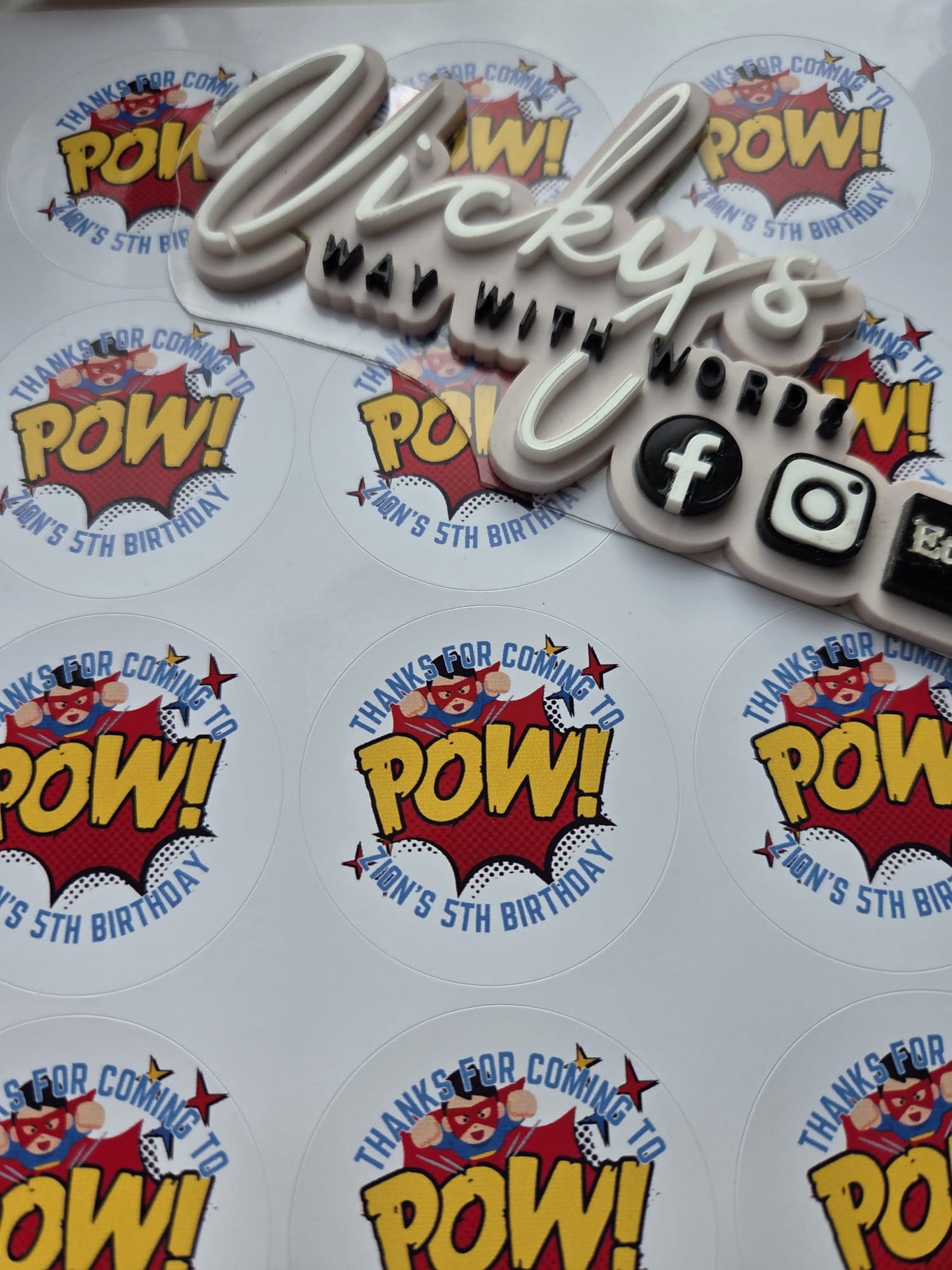 Custom design party stickers