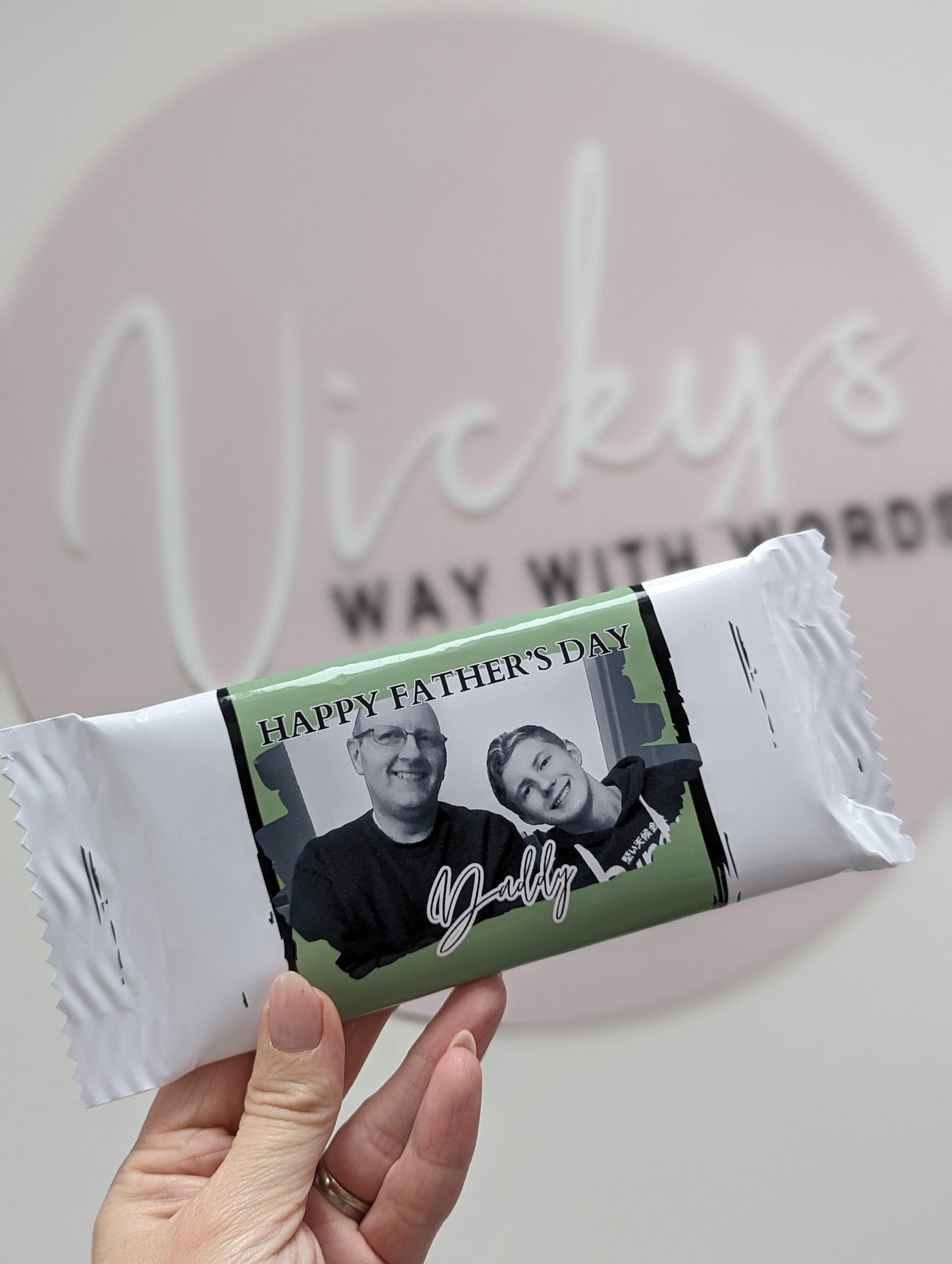 Fathers day custom photo chocolate bar gift