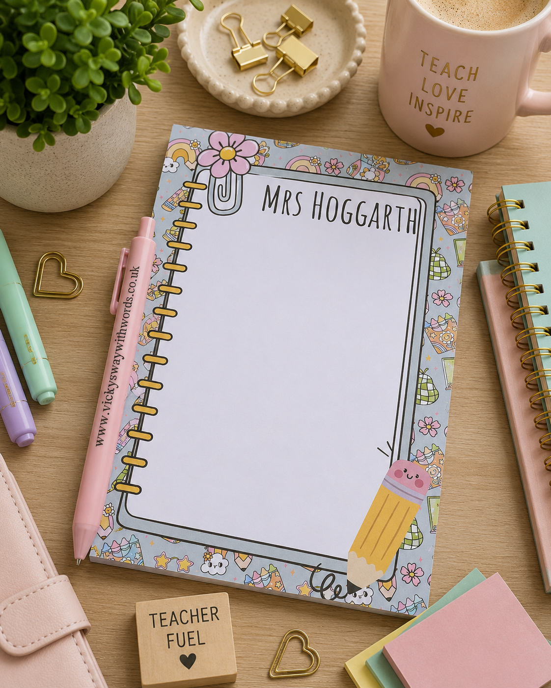 Teacher gift cute tear off notepad