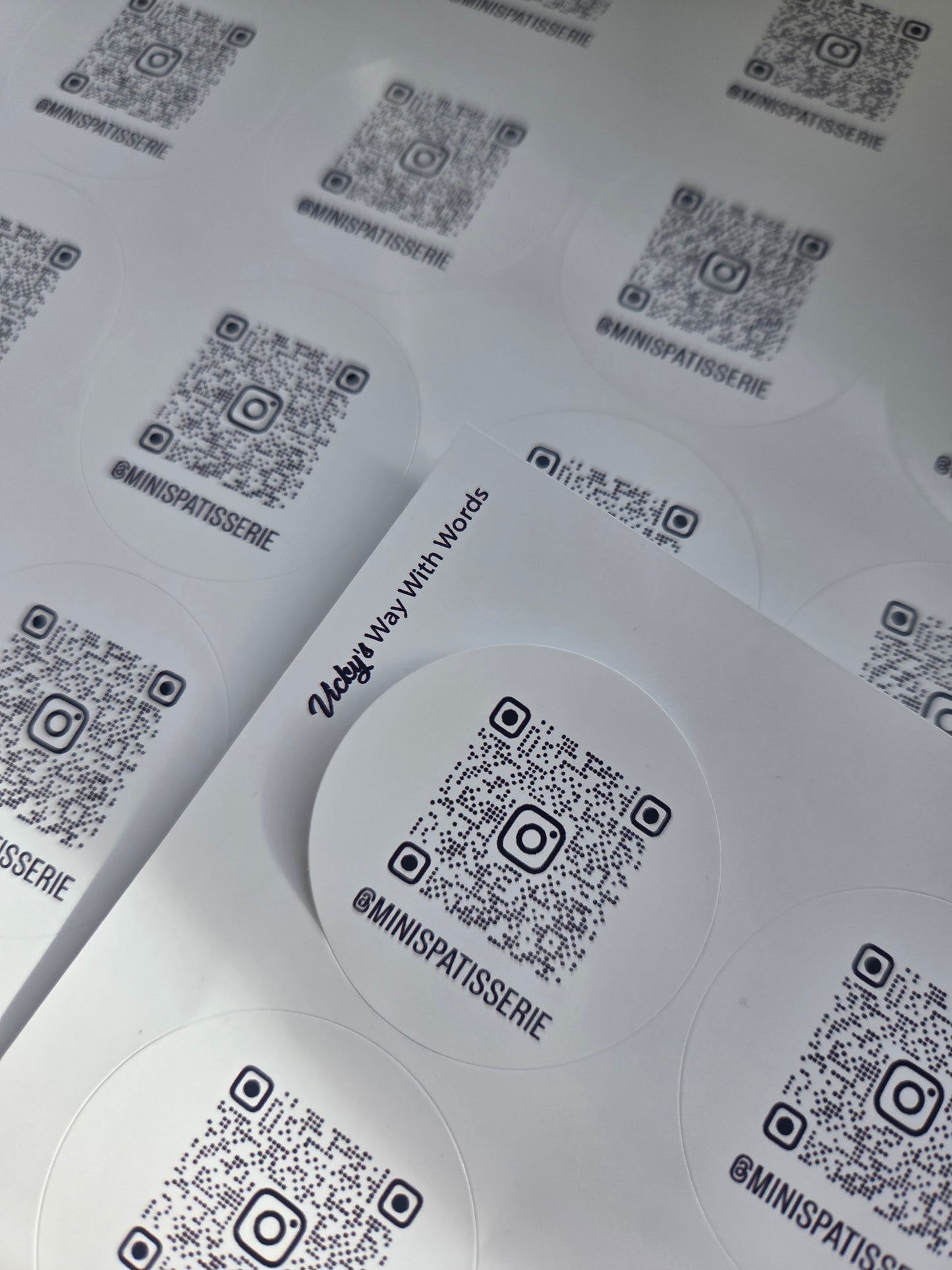 QR code prompt stickers