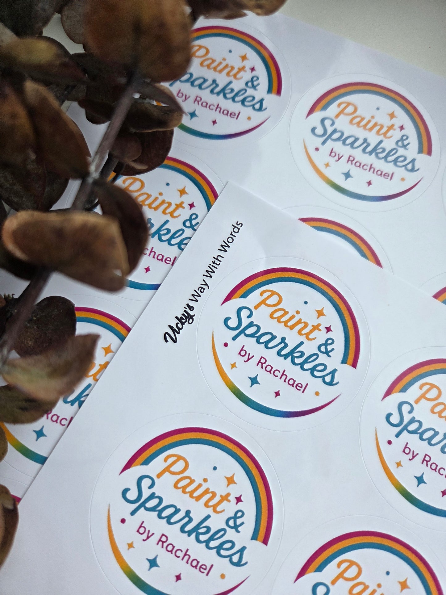 Fiver Friday! Gloss circular business logo stickers