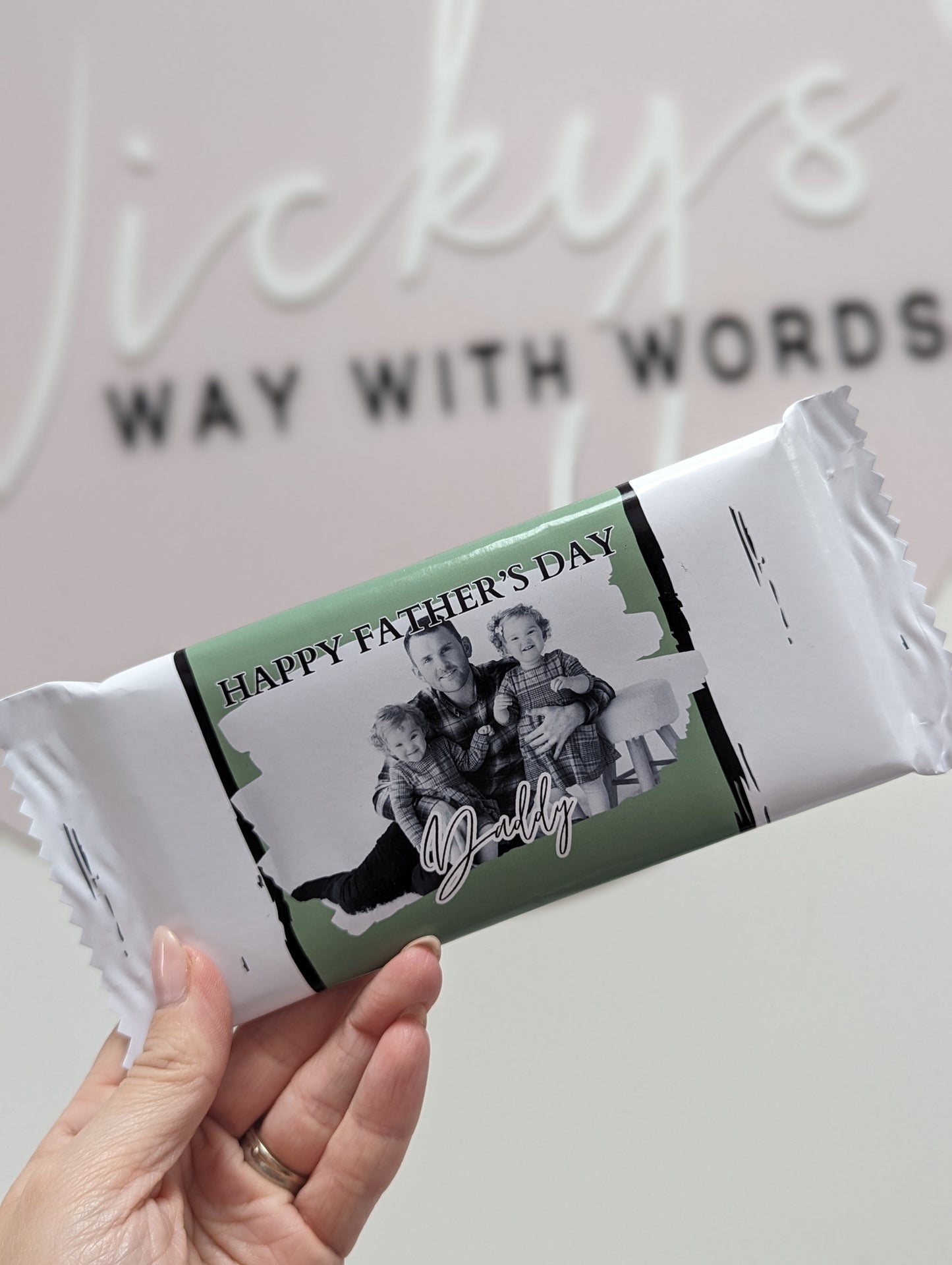 Fathers day custom photo chocolate bar gift