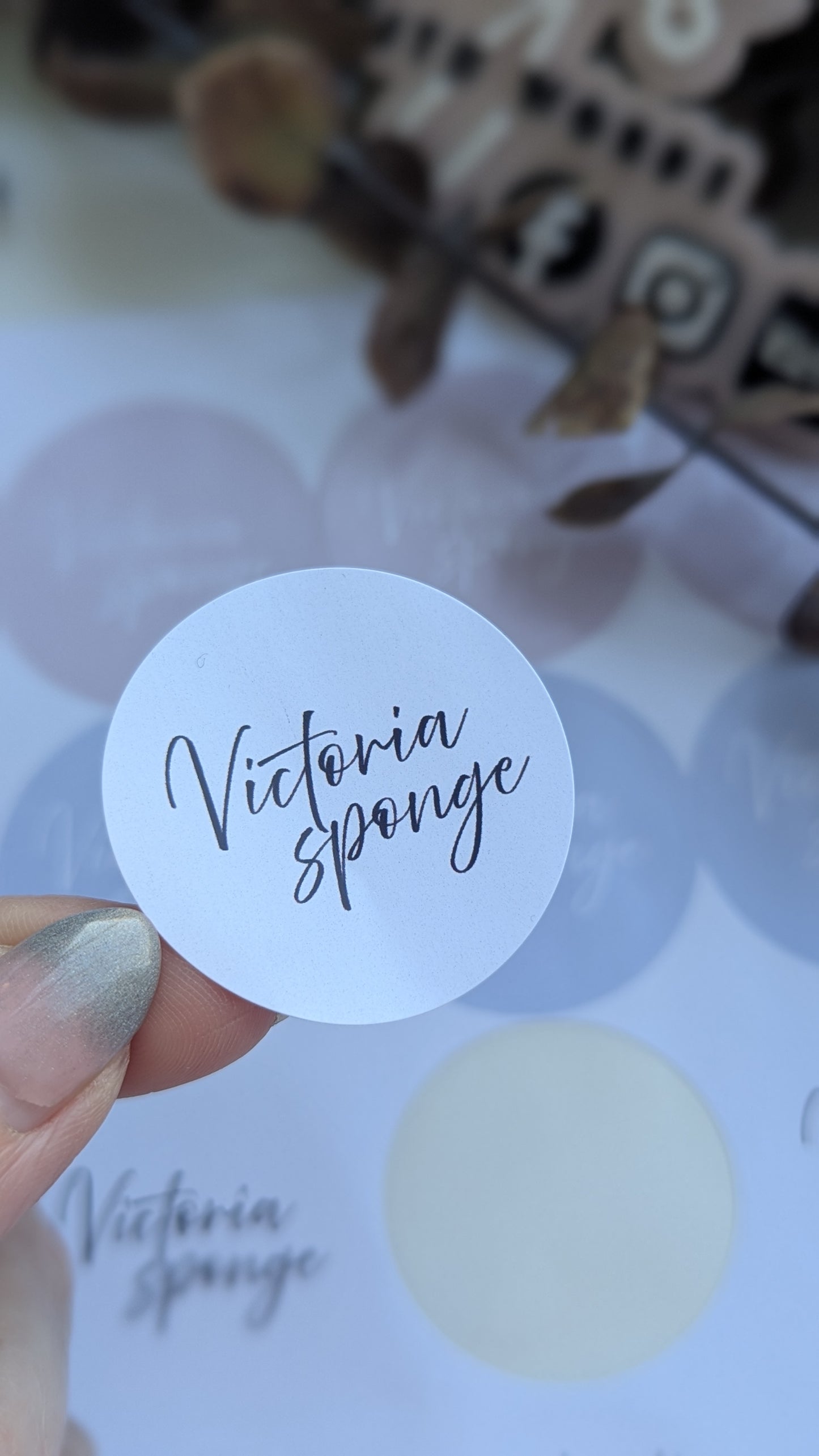 Food, cake flavour stickers