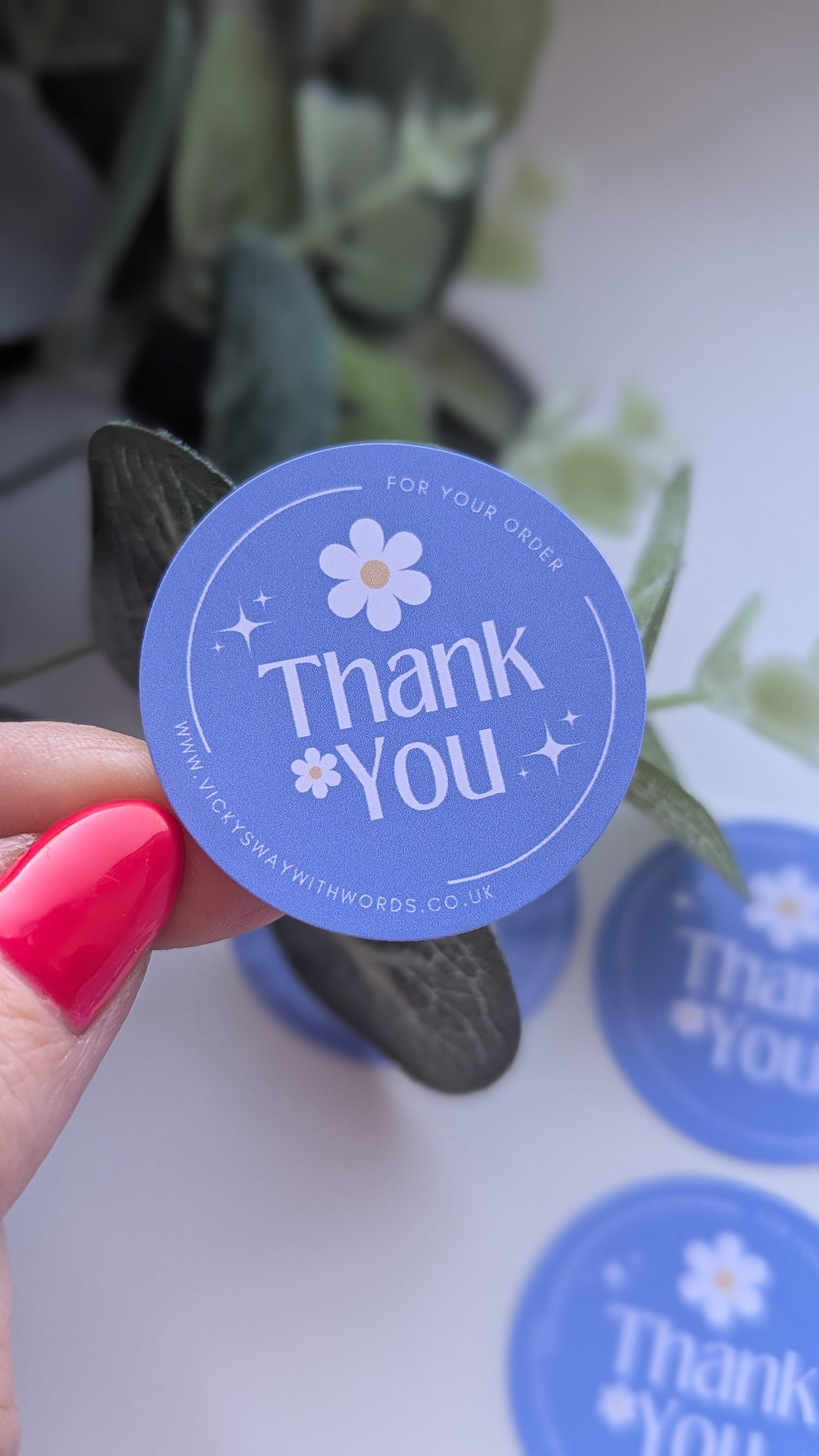 Daisy business thank you stickers
