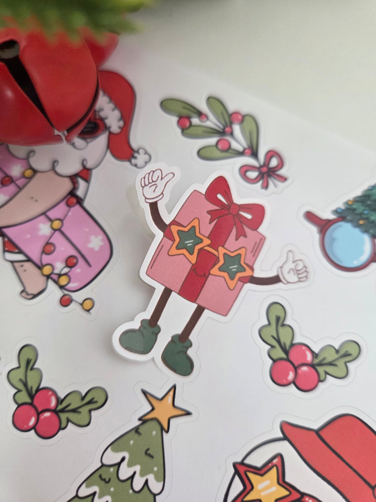 Planner/journal cute funky Christmas stickers