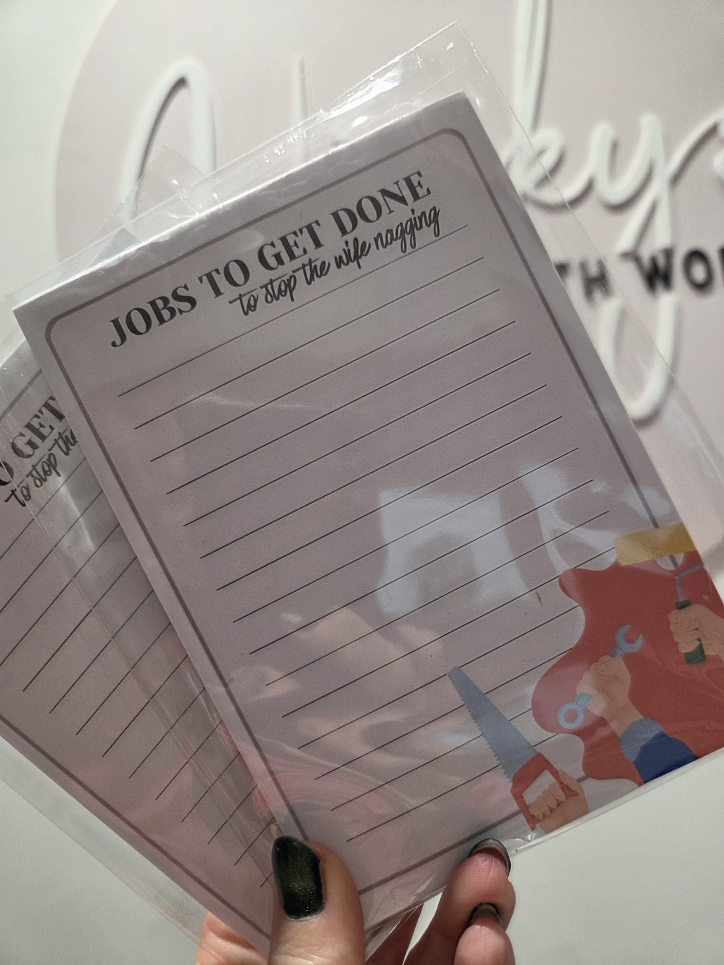 A6 tear off pad 'jobs to get done to stop the wife nagging' pad