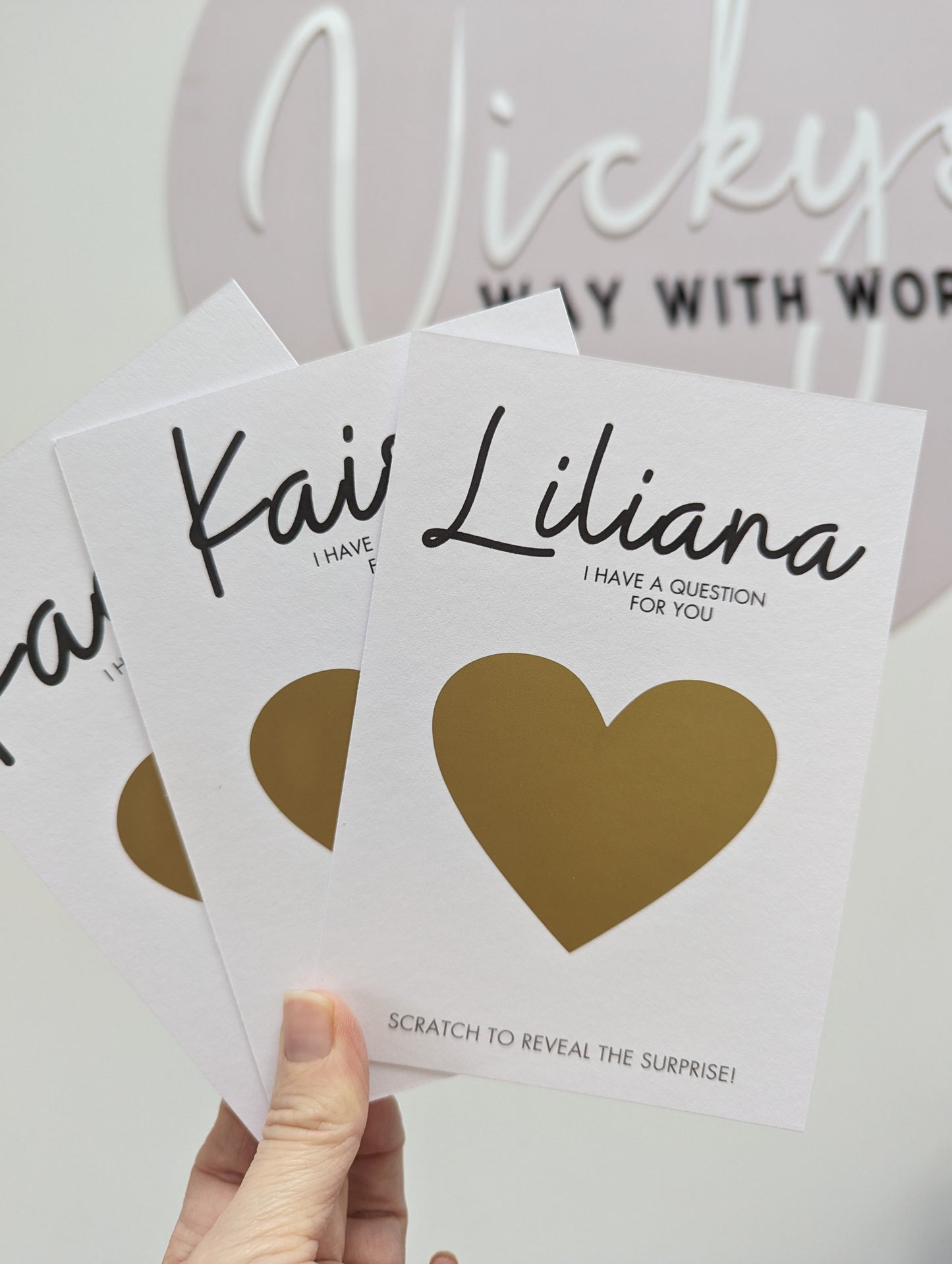 Wedding bridesmaid proposal scratch cards
