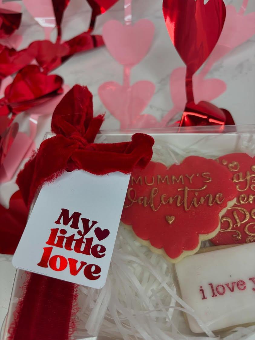 My little love Valentines day foil tags