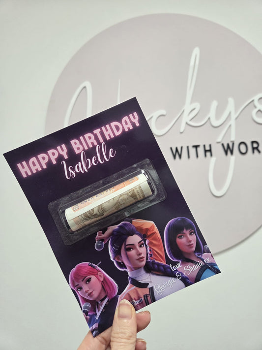 Fantasy hunter birthday money roll gift cards