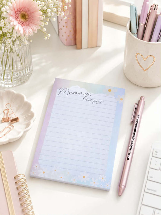 Pastel rainbow daisy Don't forget tear off relative notepad A6, A5