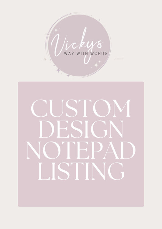 Small business custom design tear off pad