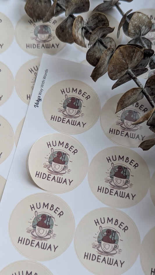 Gloss circular business logo stickers