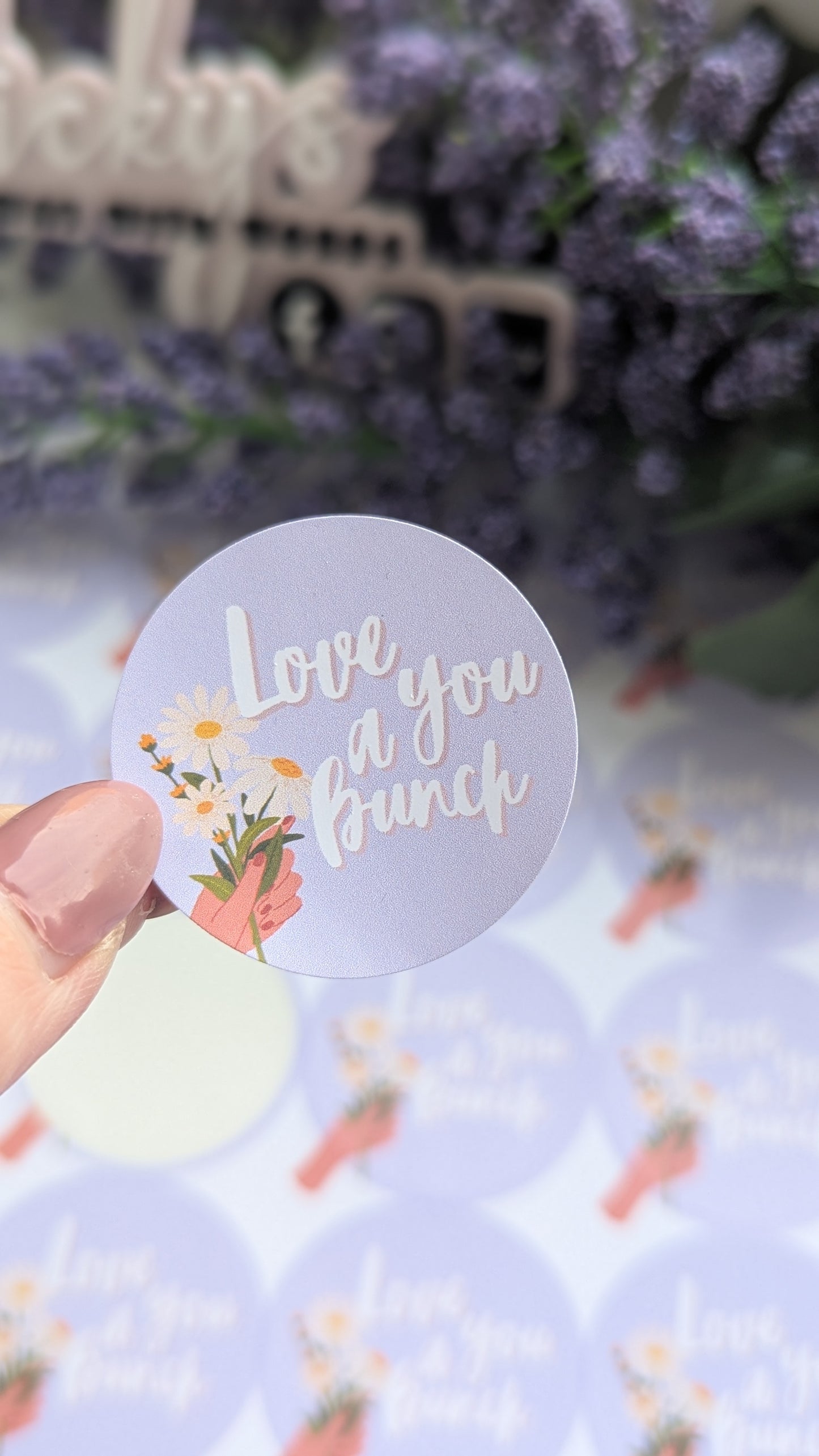 Love you a bunch mother's Day stickers, available foiled