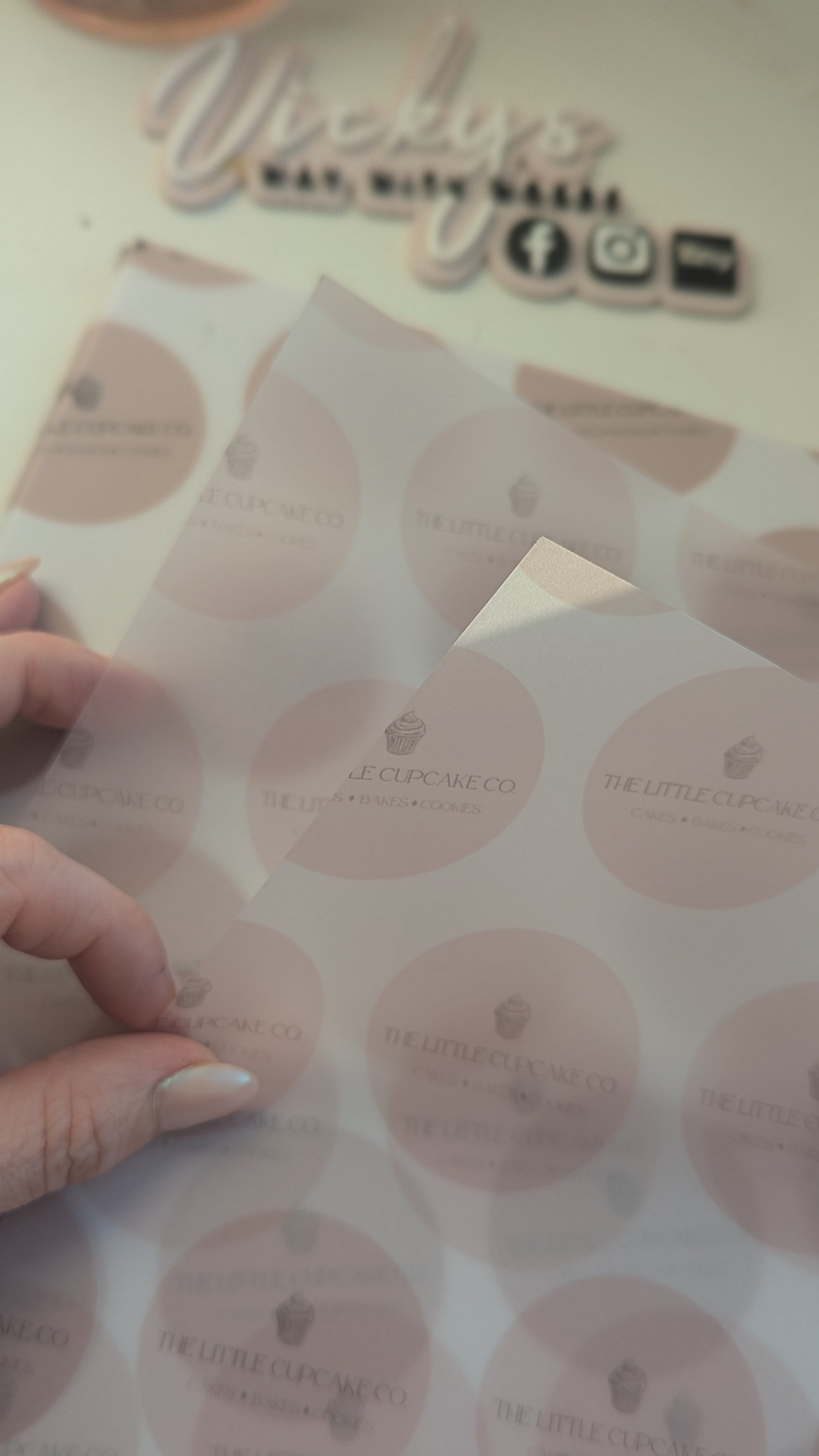 Branded logo translucent paper