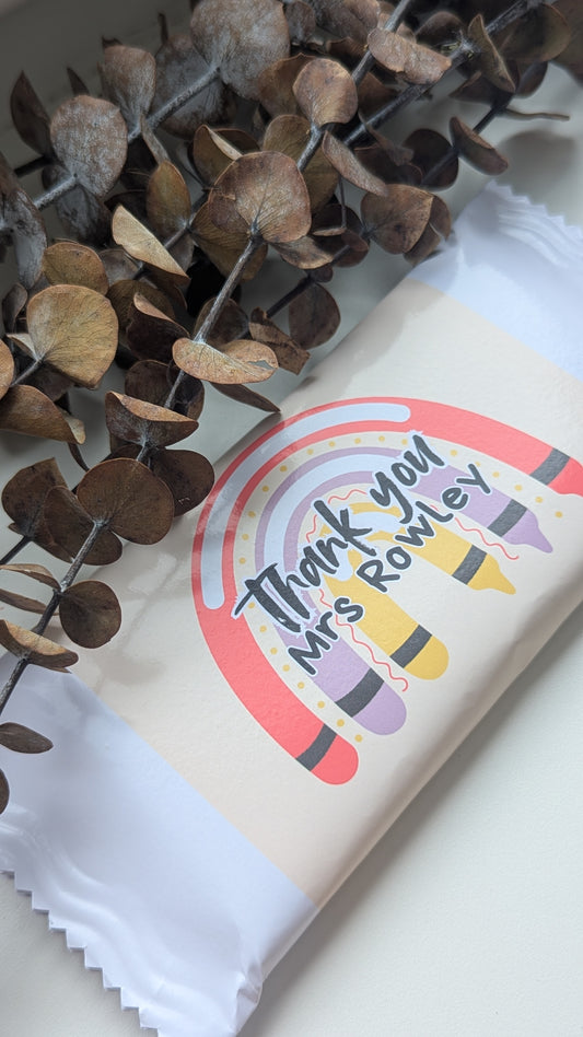 Teacher Thank you personalised chocolate bar