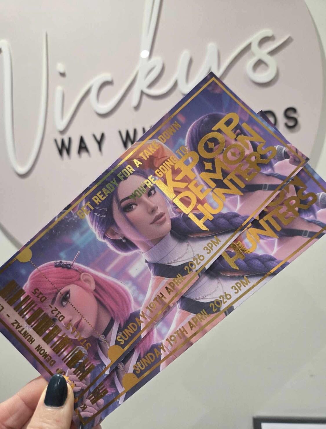 Foil and gloss event, concert, theatre gift voucher, boarding pass, birthday, fake ticket, Christmas