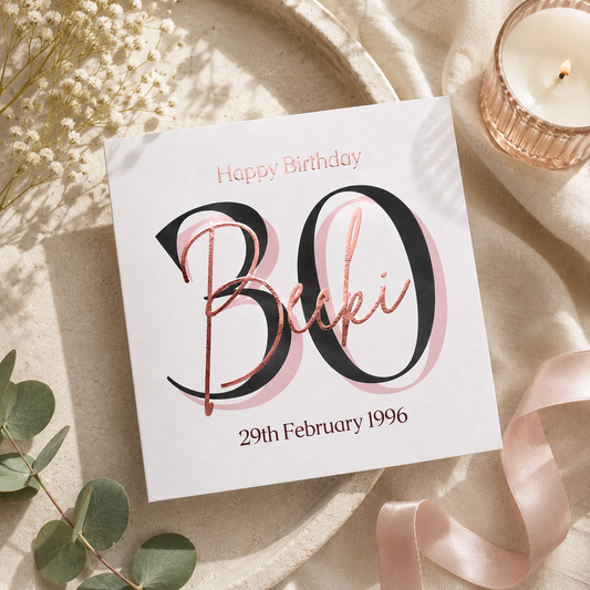 Milestone part foiled special occasion card