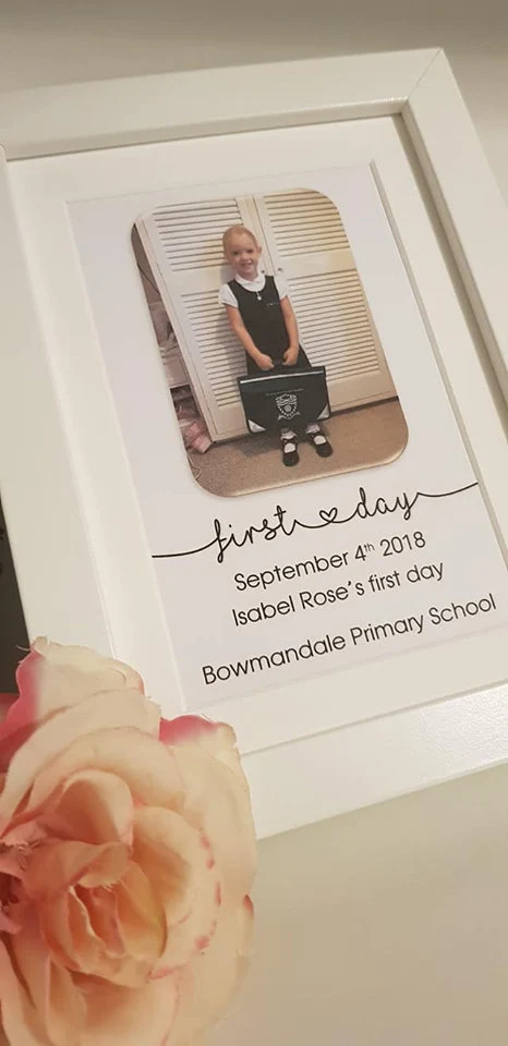 First day at school keepsake frame