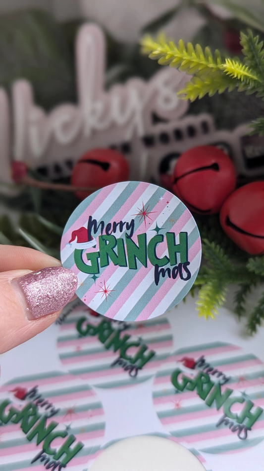 Happy Grinchmas gloss stickers