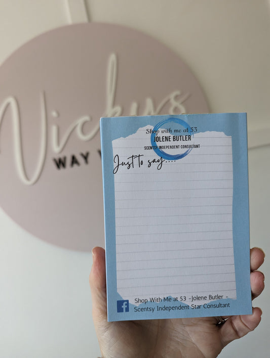 A6 small business tear off notepad