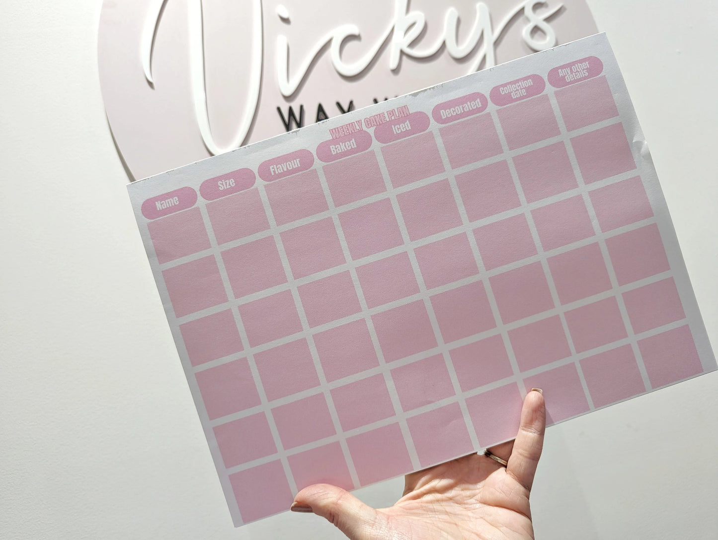 A4 weekly bakes planner pad 50 page