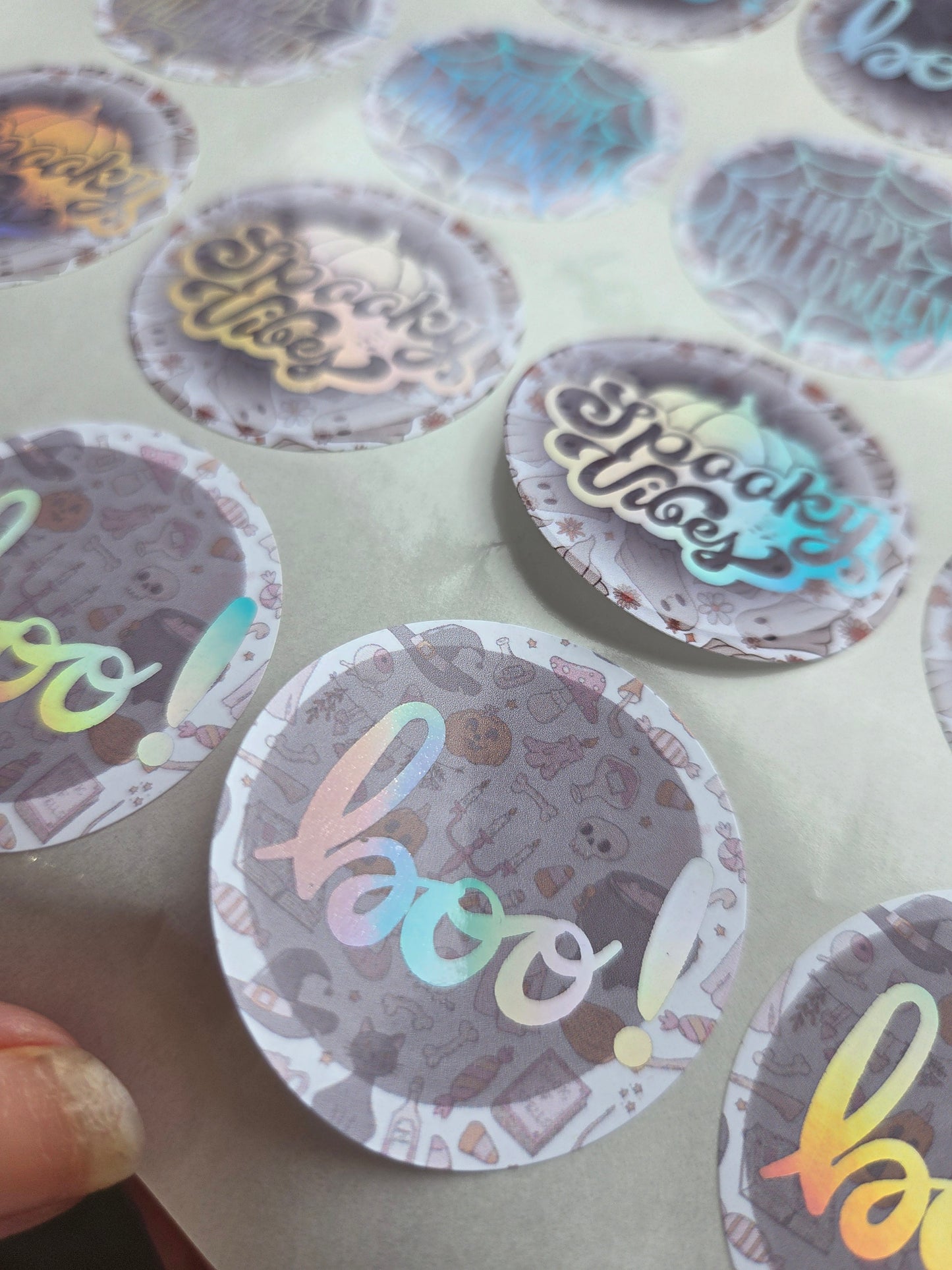 Halloween part print and foil cute stickers