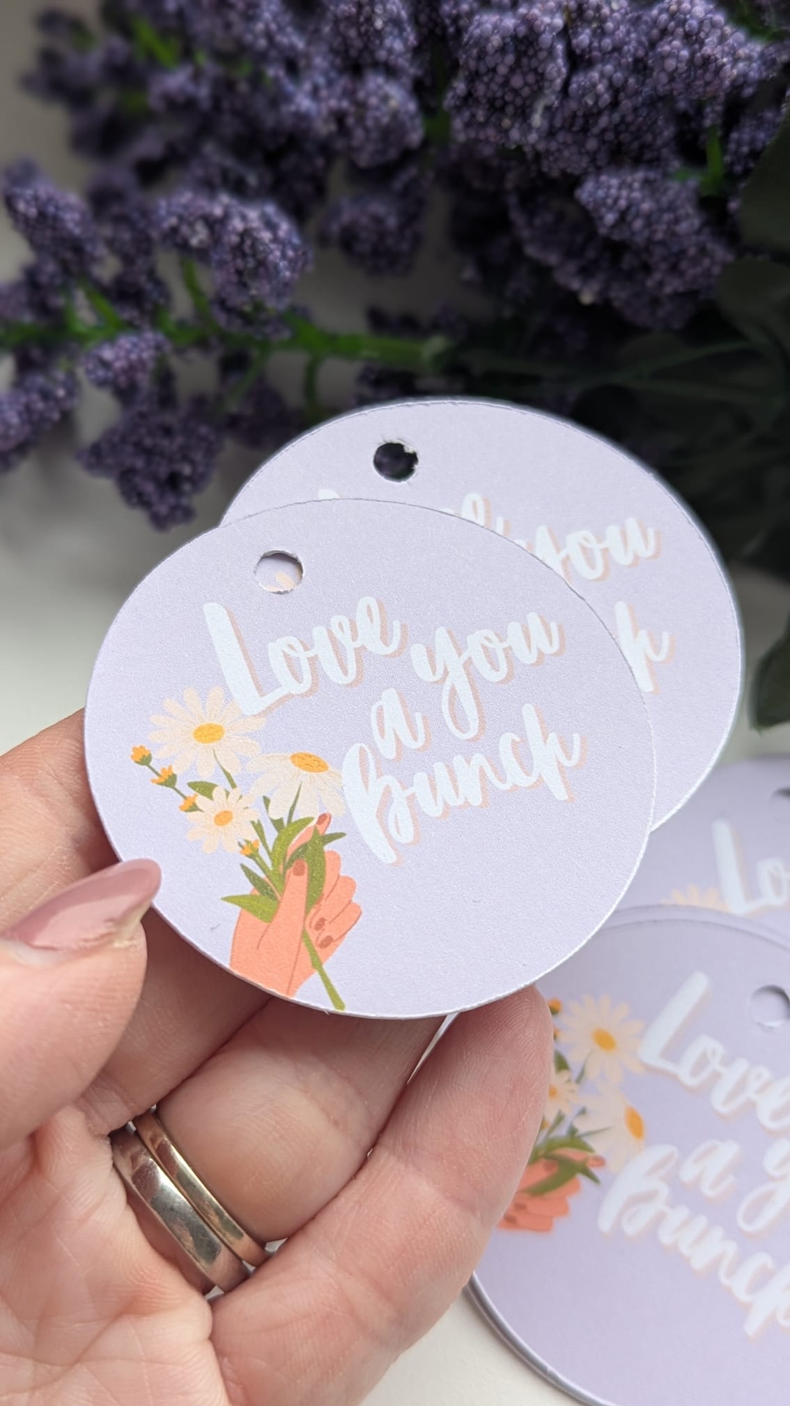 Love you a bunch round tags