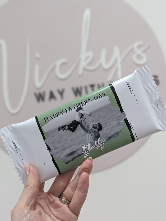 Fathers day custom photo chocolate bar gift