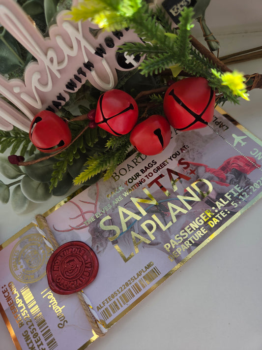 Lapland keepsake fake ticket boarding pass, Christmas