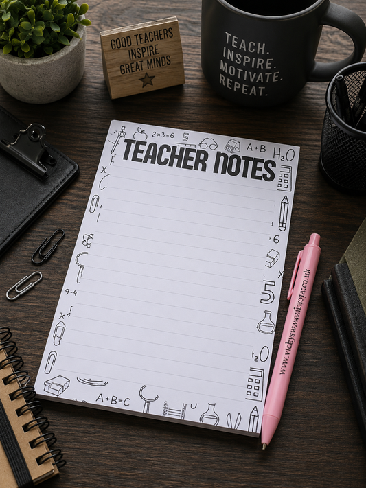 Mono design for him teacher tear off notepad