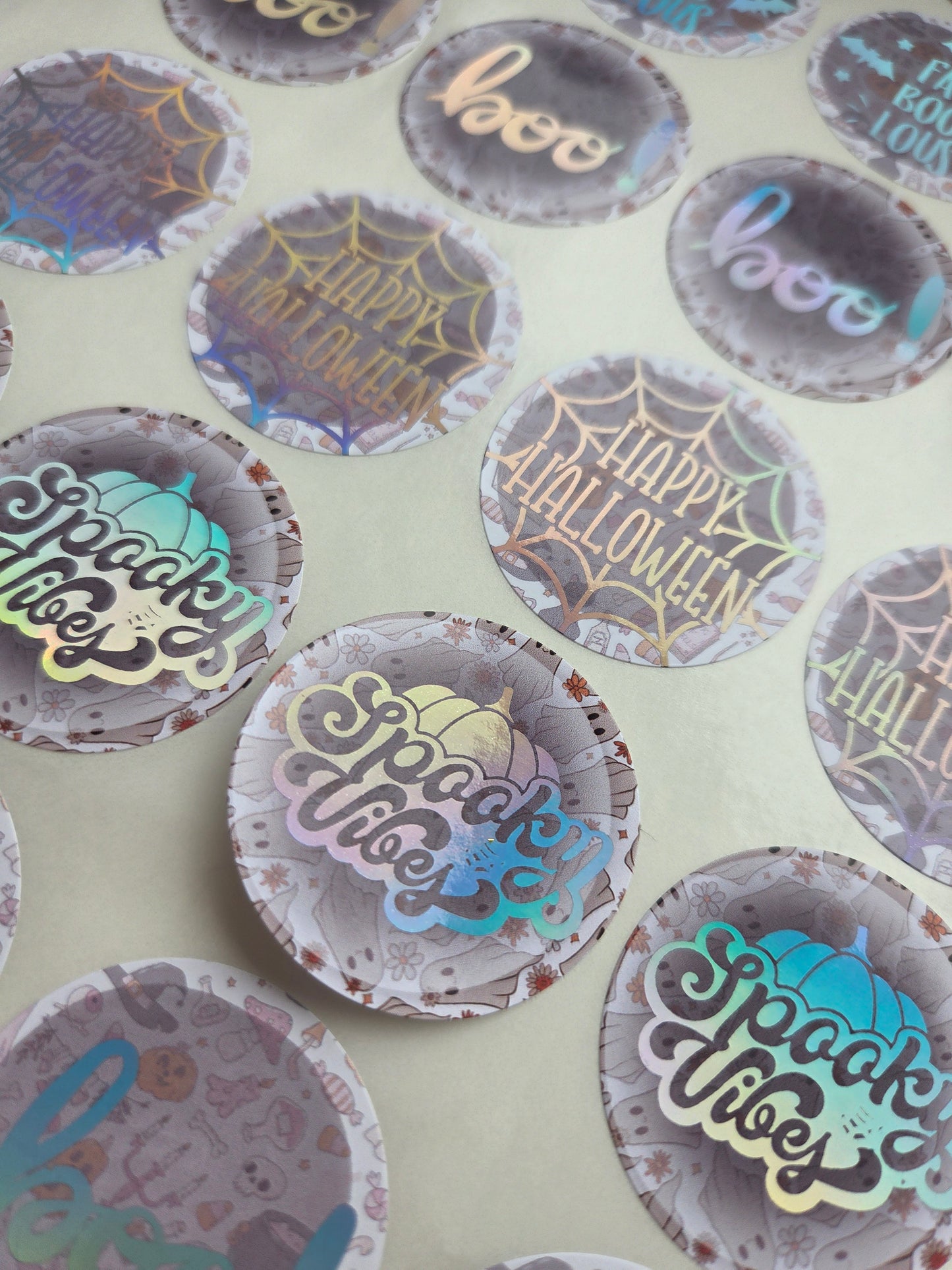 Halloween part print and foil cute stickers