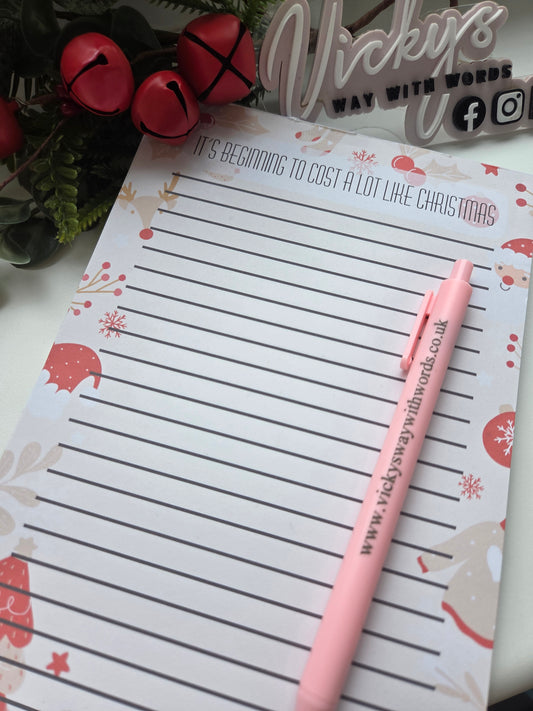 Christmas planning to do list A5 tear off notepad