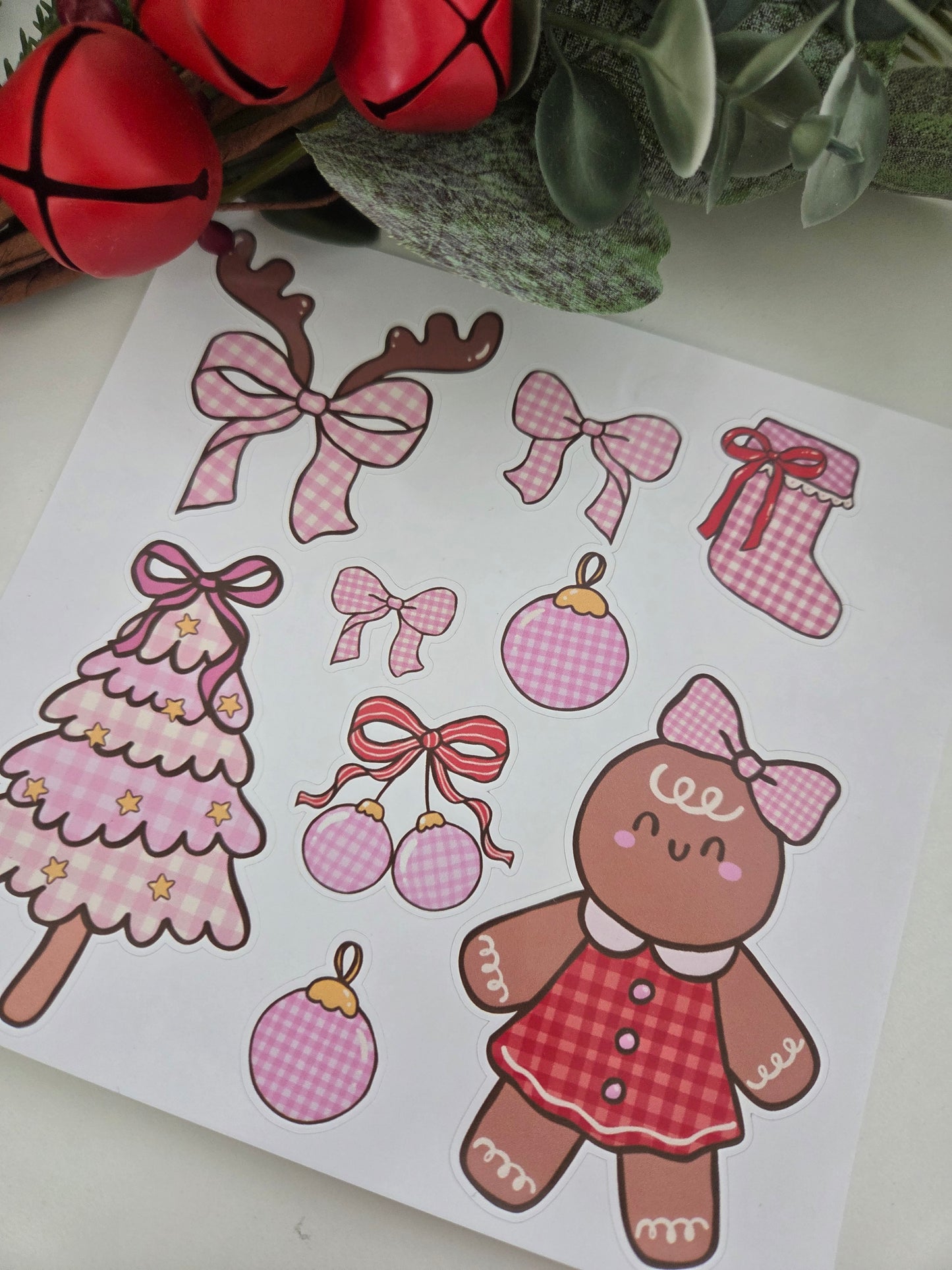 Planner/journal cute funky Christmas stickers