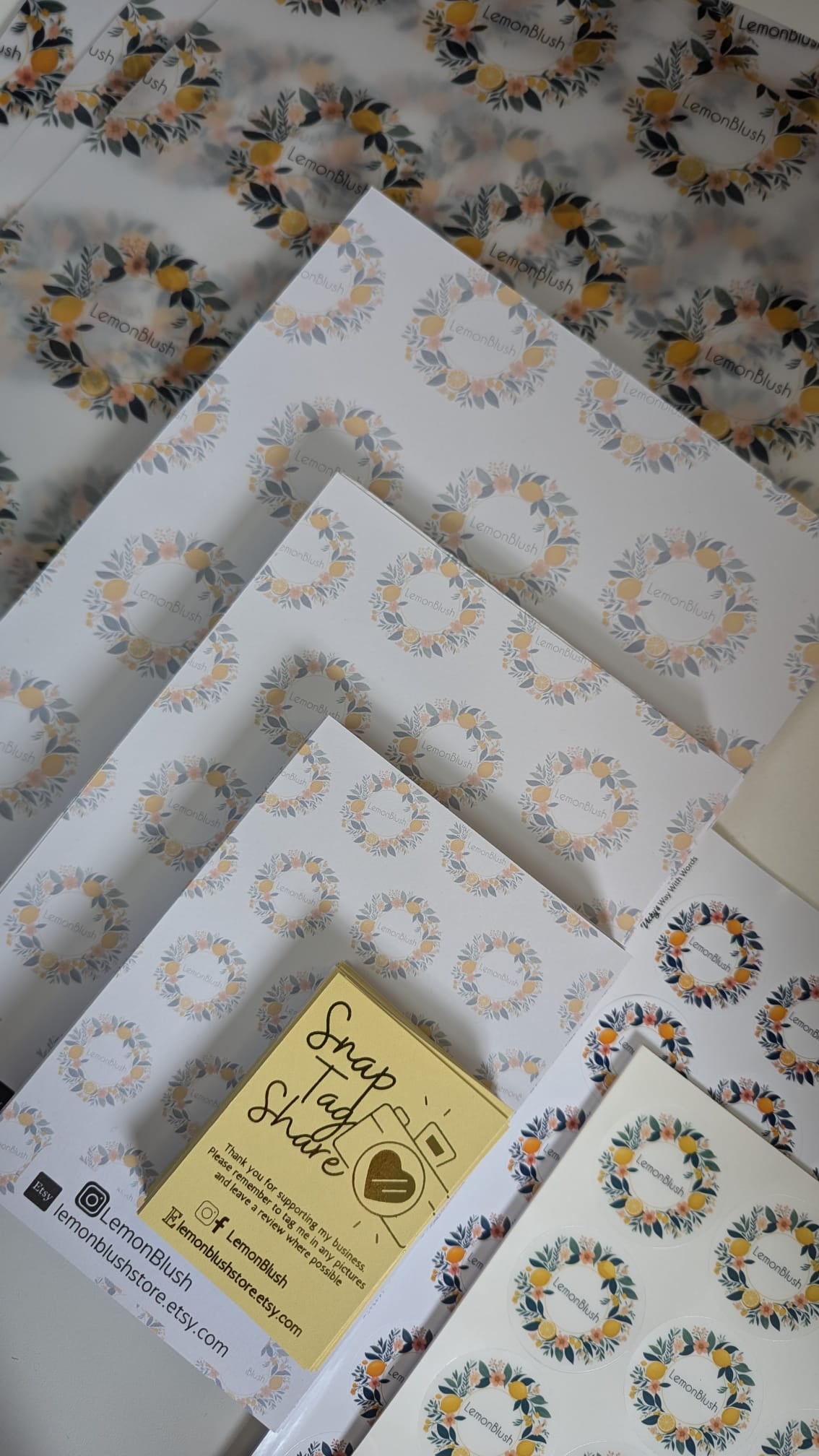 Business logo backing cards