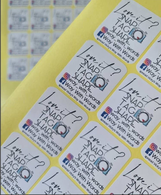 Snap tag share prompt stickers