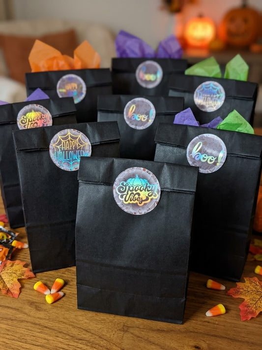 Halloween part print and foil cute stickers