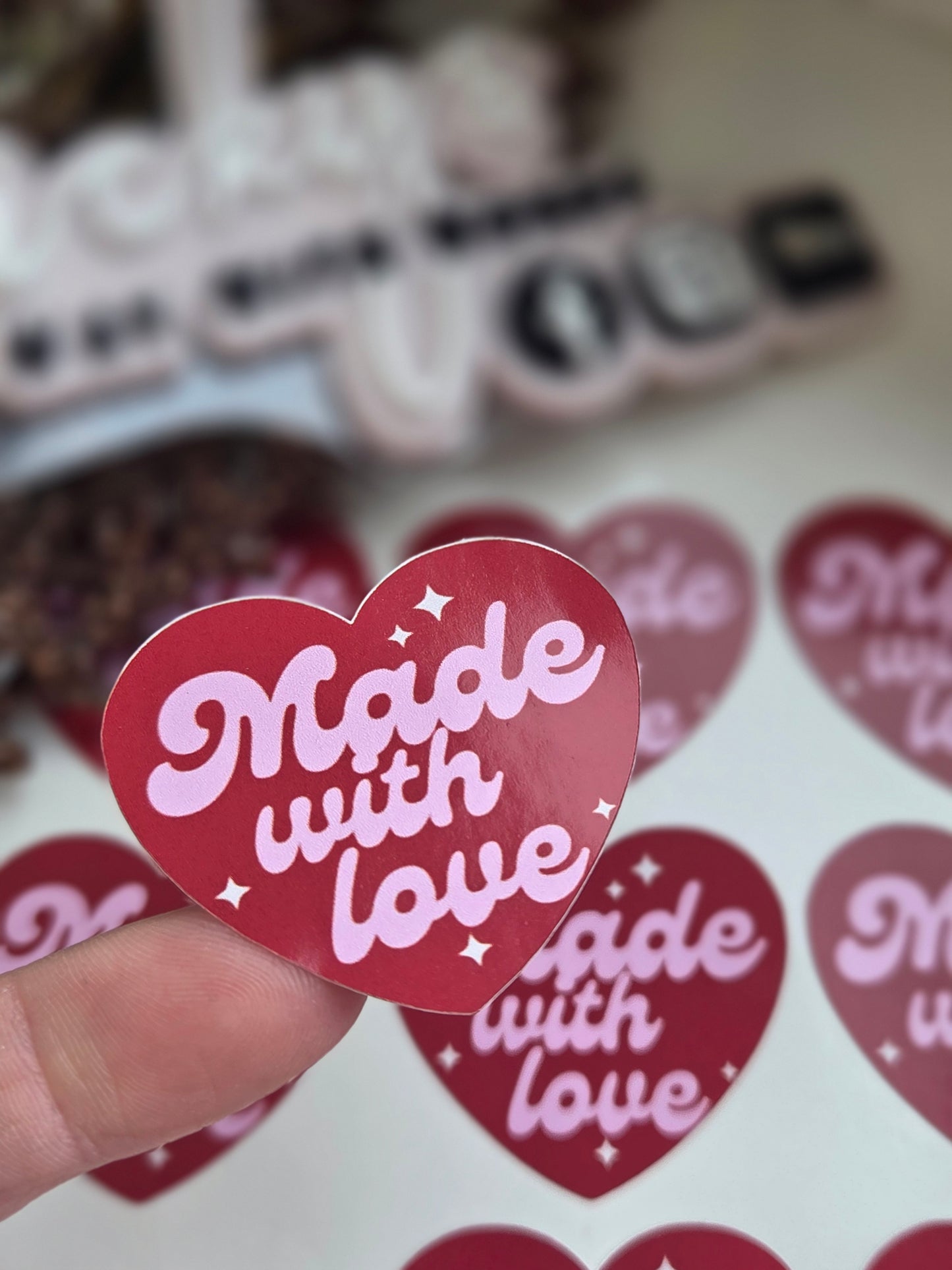 Valentines love themed vellum paper and sticker bundle